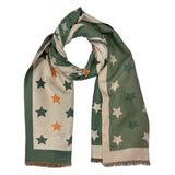 Stars Print Reversible Winter Scarf