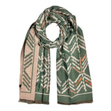 Zigzag Arrow Print Reversible Winter Scarf