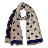 Stars Print Reversible Winter Scarf