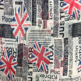 UK Newspaper Print Union Jack Flag on Lightweight Scarf
