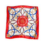 Wired Chain Pattern Silk Touch Square Scarf