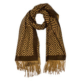 Maze Print Cashmere Blend Winter Scarf