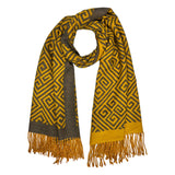 Maze Print Cashmere Blend Winter Scarf