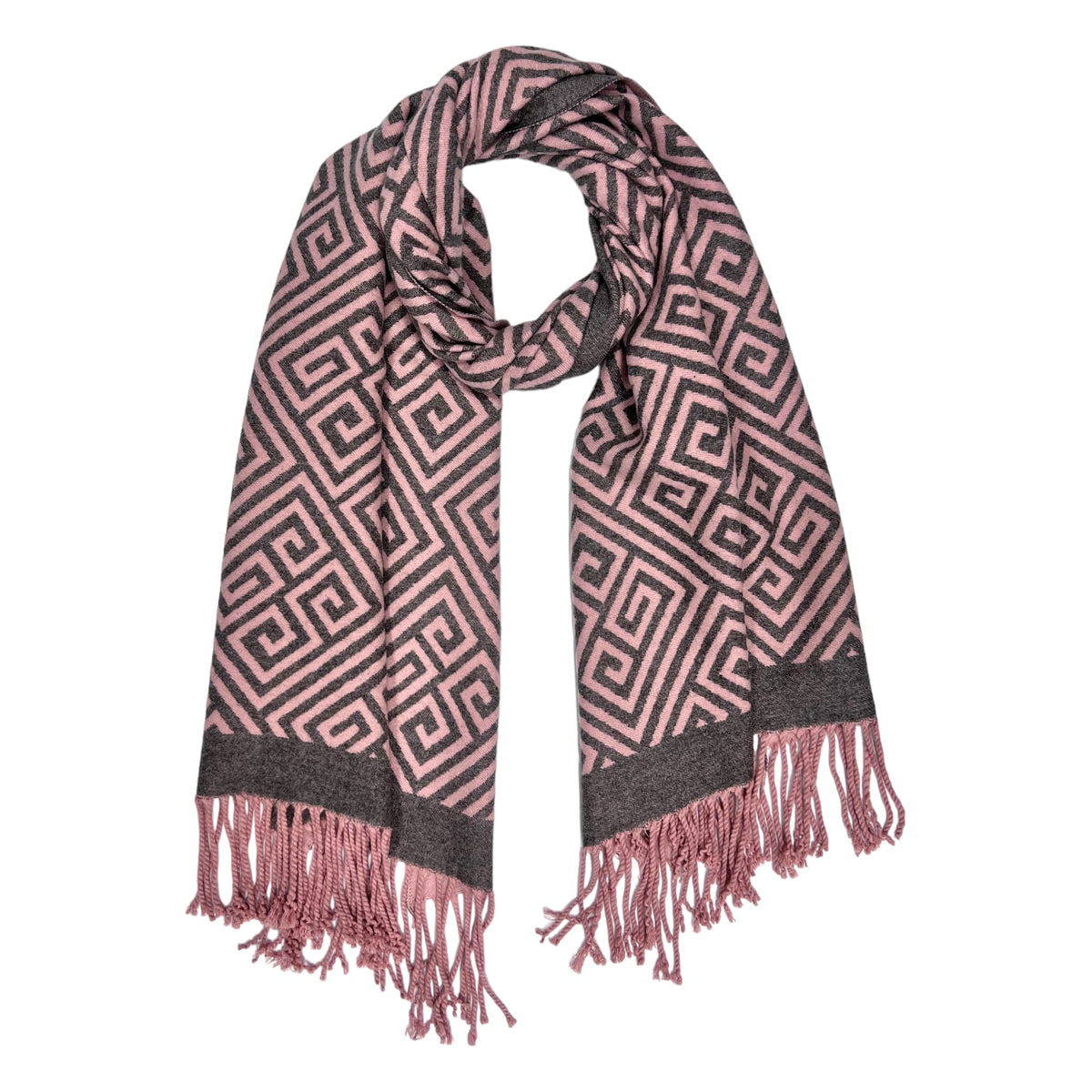 Maze Print Cashmere Blend Winter Scarf