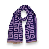 Maze Print Reversible Winter Scarf